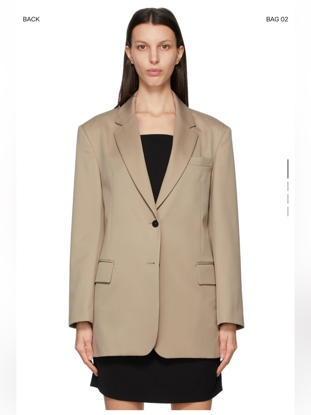 DRAE Beige Wool Boyfriend Blazer Size FR 34 Beige women’s Jacket